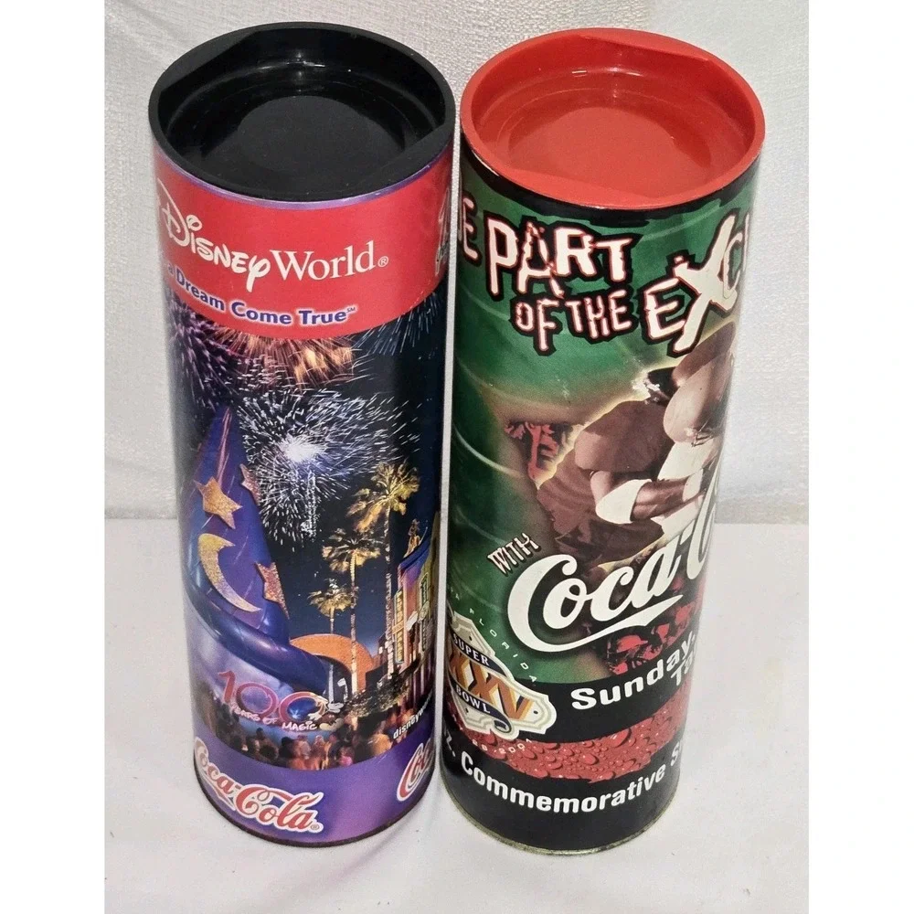 Coca Cola Collectible Bottle Lot Super Bowl XXXV Plus Disney 100  Years Of Magic
